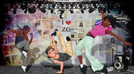 炫舞街舞培训室背景墙