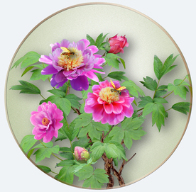 原创高清牡丹装饰画壁画