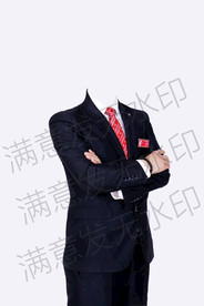 全身西装半身西装证件照正装模板