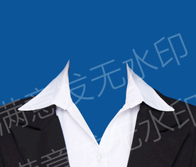 女生开领V领西装模板证件照