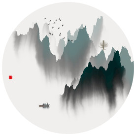 水墨山水画