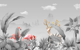 新款装饰小清新画 TIF分层