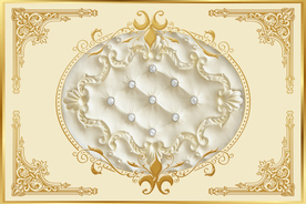 欧式花纹软包天花板吊顶背景墙