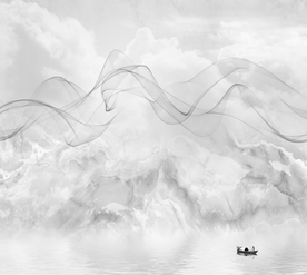 现代简约水墨山水背景