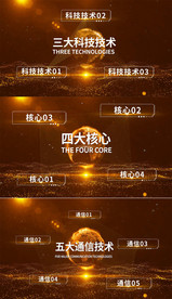 大气金色科技感企业技术分类展示