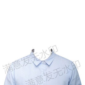 蓝色衬衫模板证件照美国签证日本