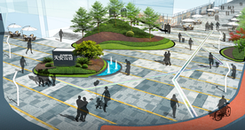 商业广场景观设计效果图