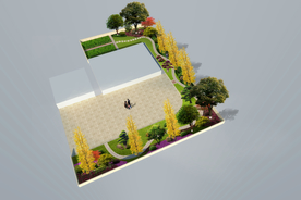 别墅庭院景观设计效果图