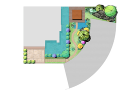 别墅庭院景观设计平面图