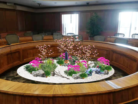 会议桌摆花景观设计