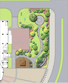 小游园广场彩平图