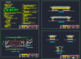 古建筑 景观 公共厕所施工图