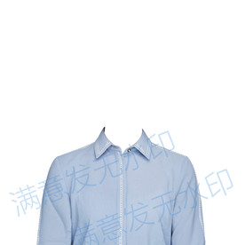 蓝色全身衬衫证件照衣服正装模板