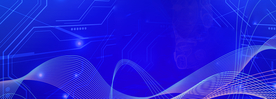 科技感曲线蓝色商务背景