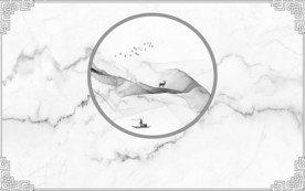 爵士白电视新山水画 TIF分层