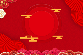 中式红色喜庆节日背景