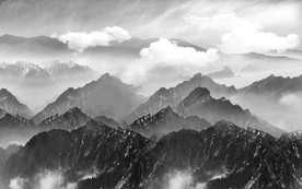 大气山水意境国画 TIF分层