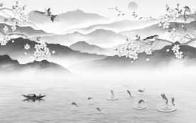 中式新高端山水画 TIF分层