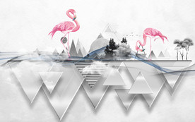 几何装饰新款墙画 TIF分层