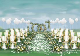 户外婚礼仪式区