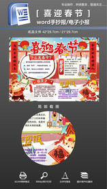 喜迎春节2020鼠年小报手抄报