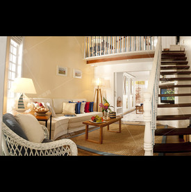 现代风格复式小资装修客厅效果图