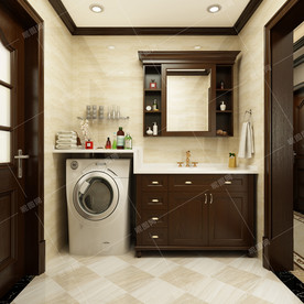 美式风格别墅装修卫生间效果图