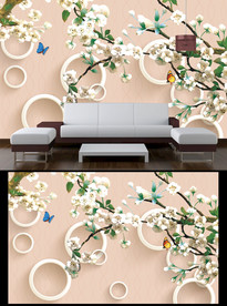 现代简约背景墙