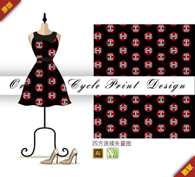 矢量几何标志四方连续