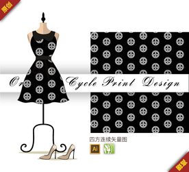 矢量几何标志四方连续