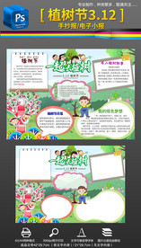 312植树节保护环境手抄报小报