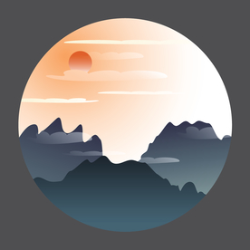 圆形新中国风矢量图