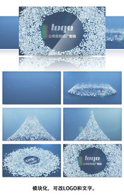 宝石钻石向上累积汇聚落下片头