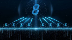 蓝色8人手掌启动仪式会声会影