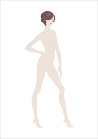 人体模特女性矢量图