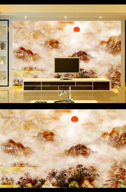 锦绣山河背景墙