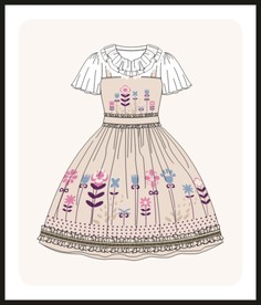 洛丽塔服装设计款式图少女装