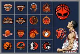 矢量篮球运动文化系列