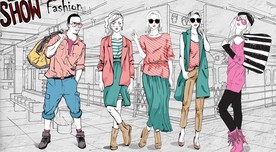 服装店现代简约壁纸