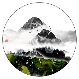 抽象意境水墨画