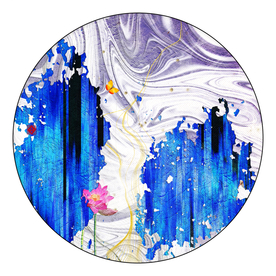 水墨荷花装饰画