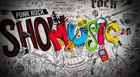 音乐涂鸦背景墙