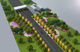 道路绿化景观设计效果图