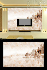 大理石电视背景墙