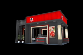 美食城门头  时尚简约门头