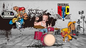 摇滚音乐工装背景墙