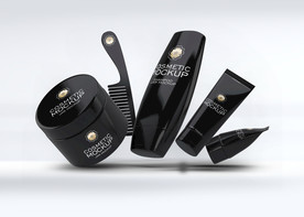 化妆品套装模型样机