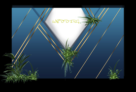 宝蓝色婚礼海报背景素材蓝金色