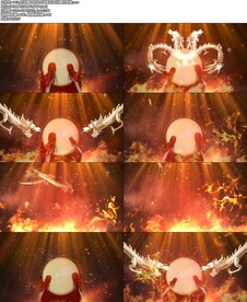 开场舞中国龙水鼓配乐成品舞台背