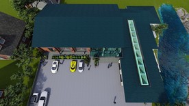 会所餐厅外观鸟瞰图